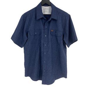 ORVIS Classic Collection Blue Heather Button Up Shirt